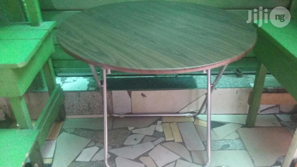 Wooden Table And Chair With Stainless