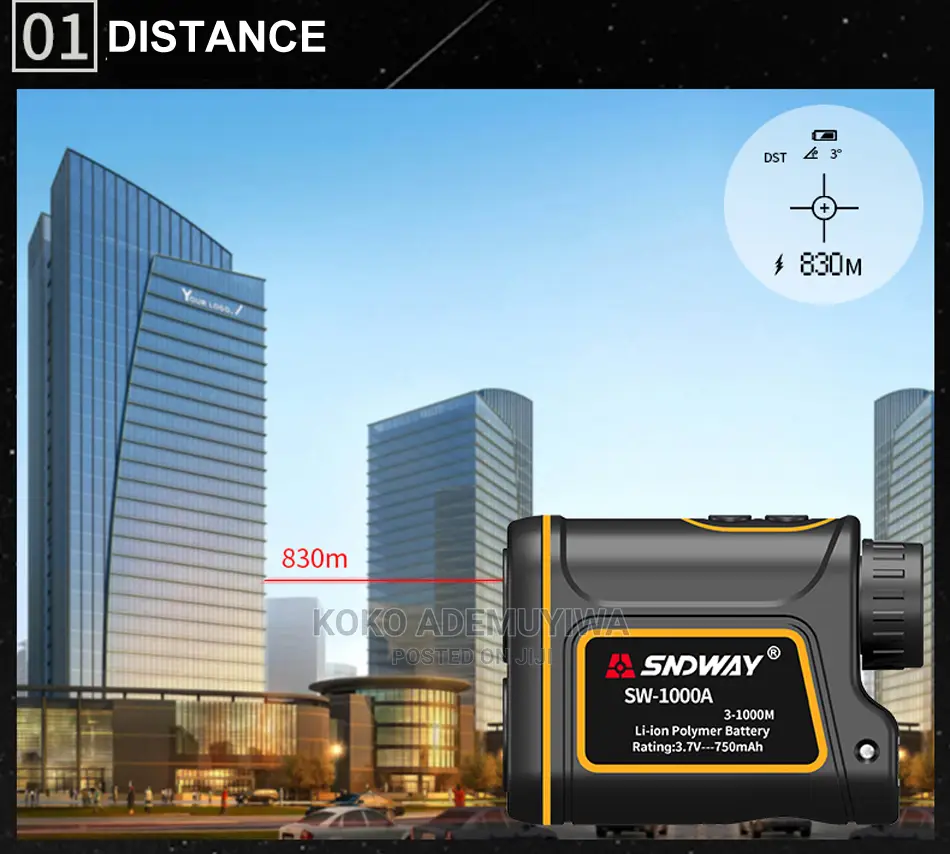 600m SNDWAY Laser Rangefinder Outdoor Tape Distance Meter