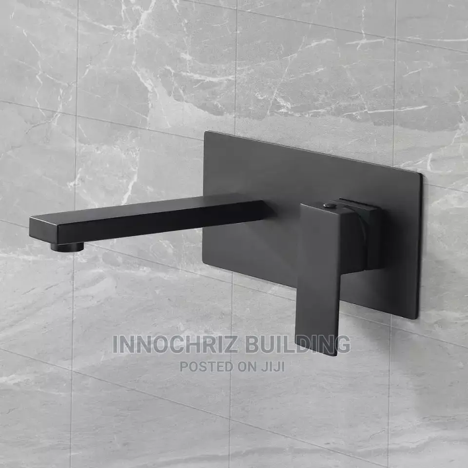 Black Conduit Basin Mixer Tap