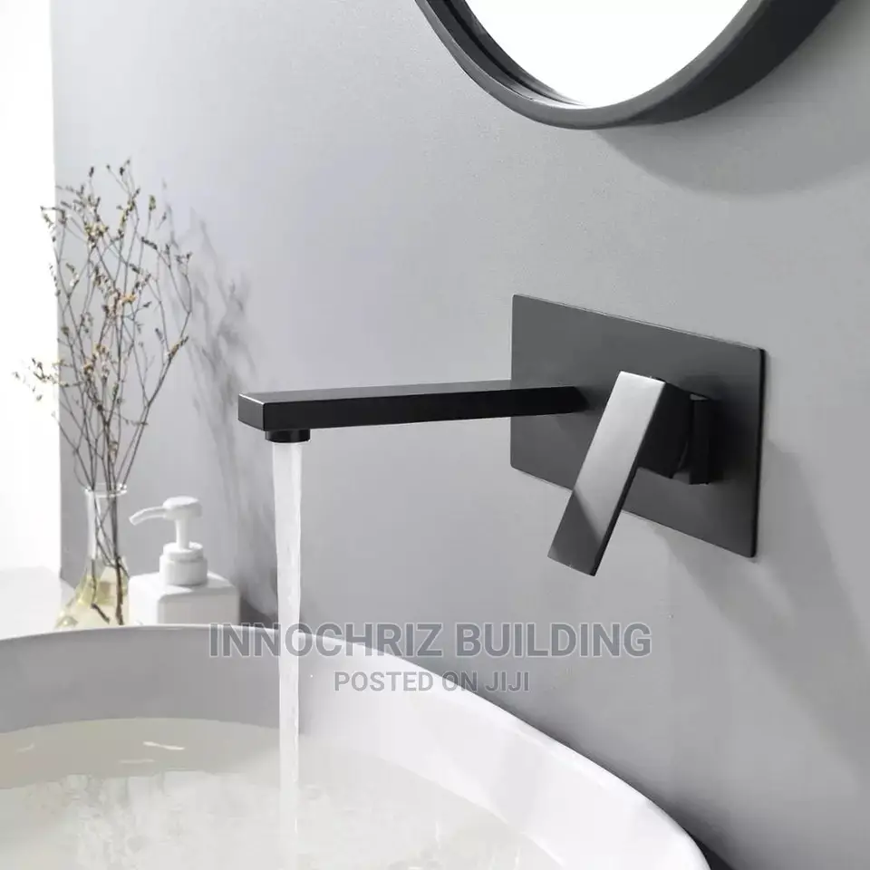 Black Conduit Basin Mixer Tap