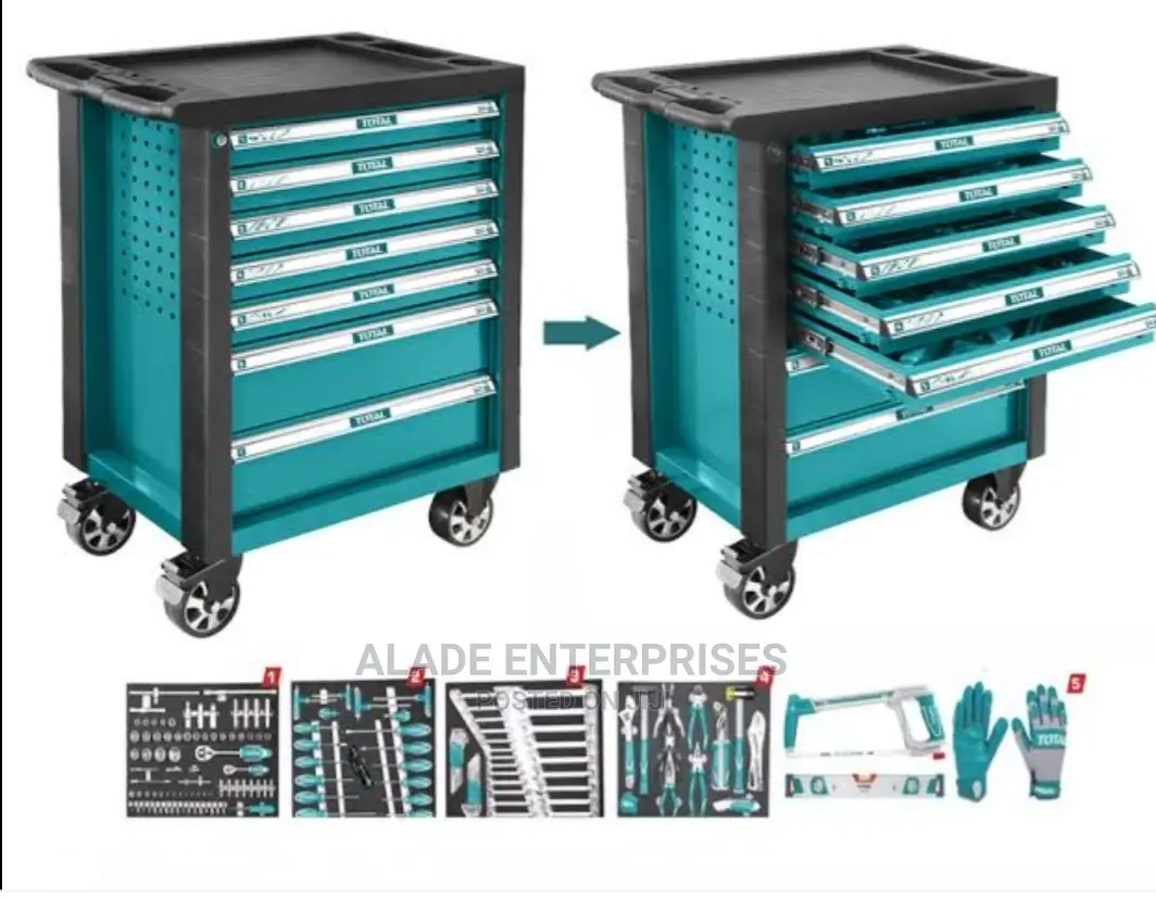 Total Thptcs71621 162pcs Hand Tools Set With Tool Cabinet