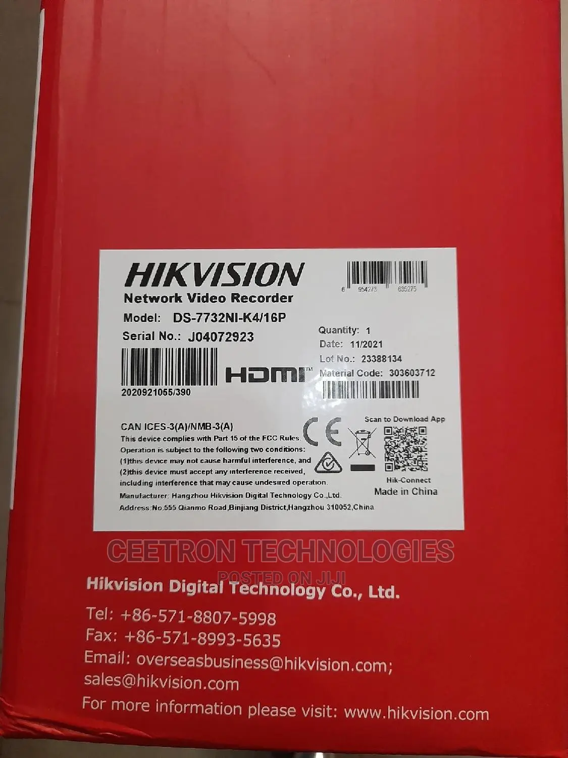 Hikvision: Ds-7732n1-K4/16p