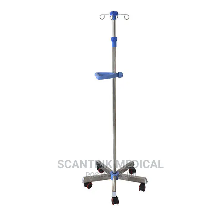 Mobile IV Drip Stand With Hooks
