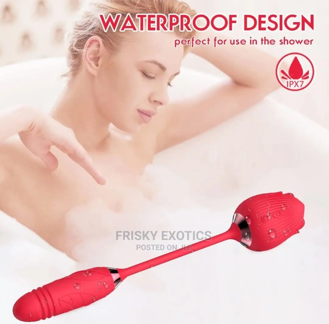 2in1 Pulsating Rose Sucker and Thruster Vibrator