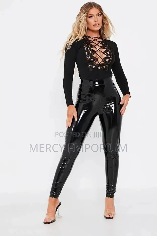 Black Scuba Lace Detail Long Sleeve Bodysuit
