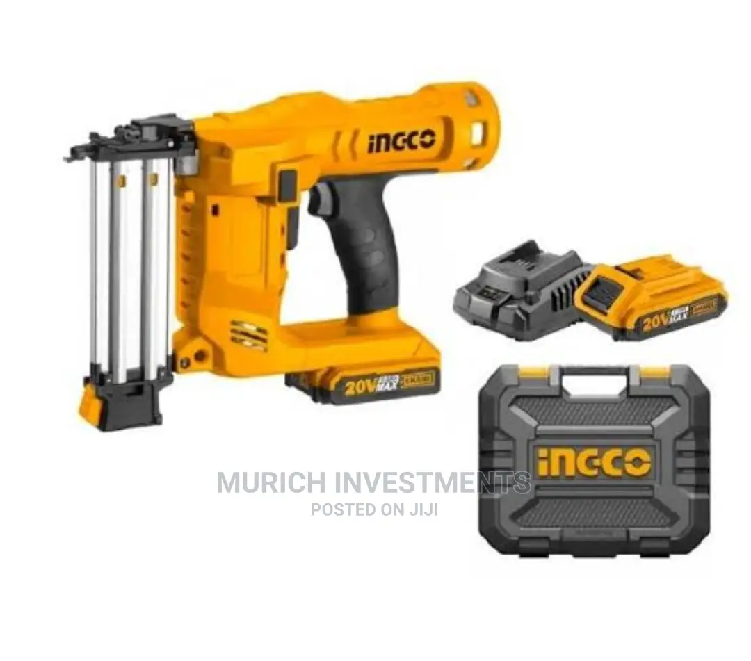 Ingco Li-Ion Cordless Brad Nailer Kit 20v With 1 Battery
