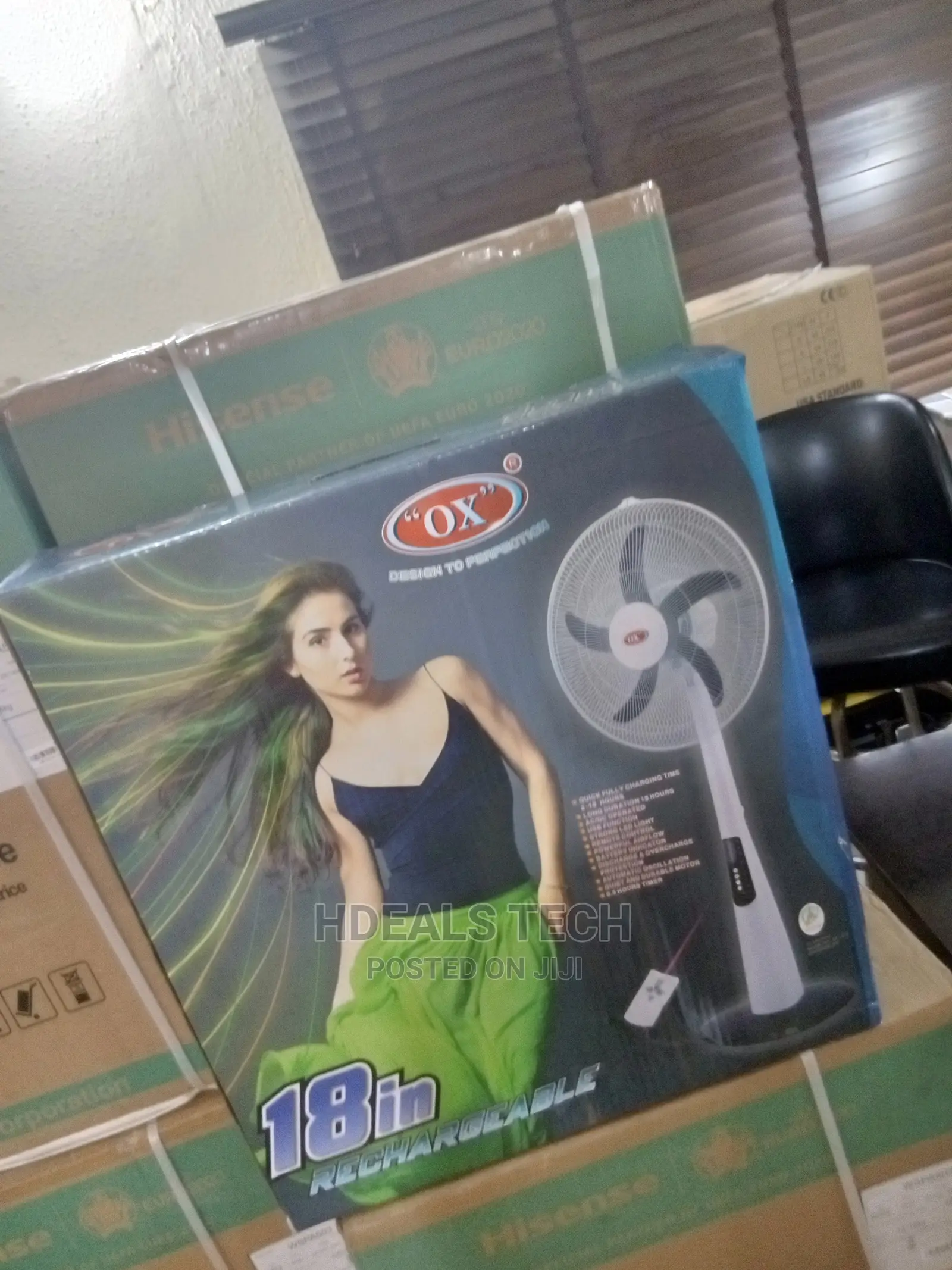 Ox 18 Inches Rechargeable Standing Fan