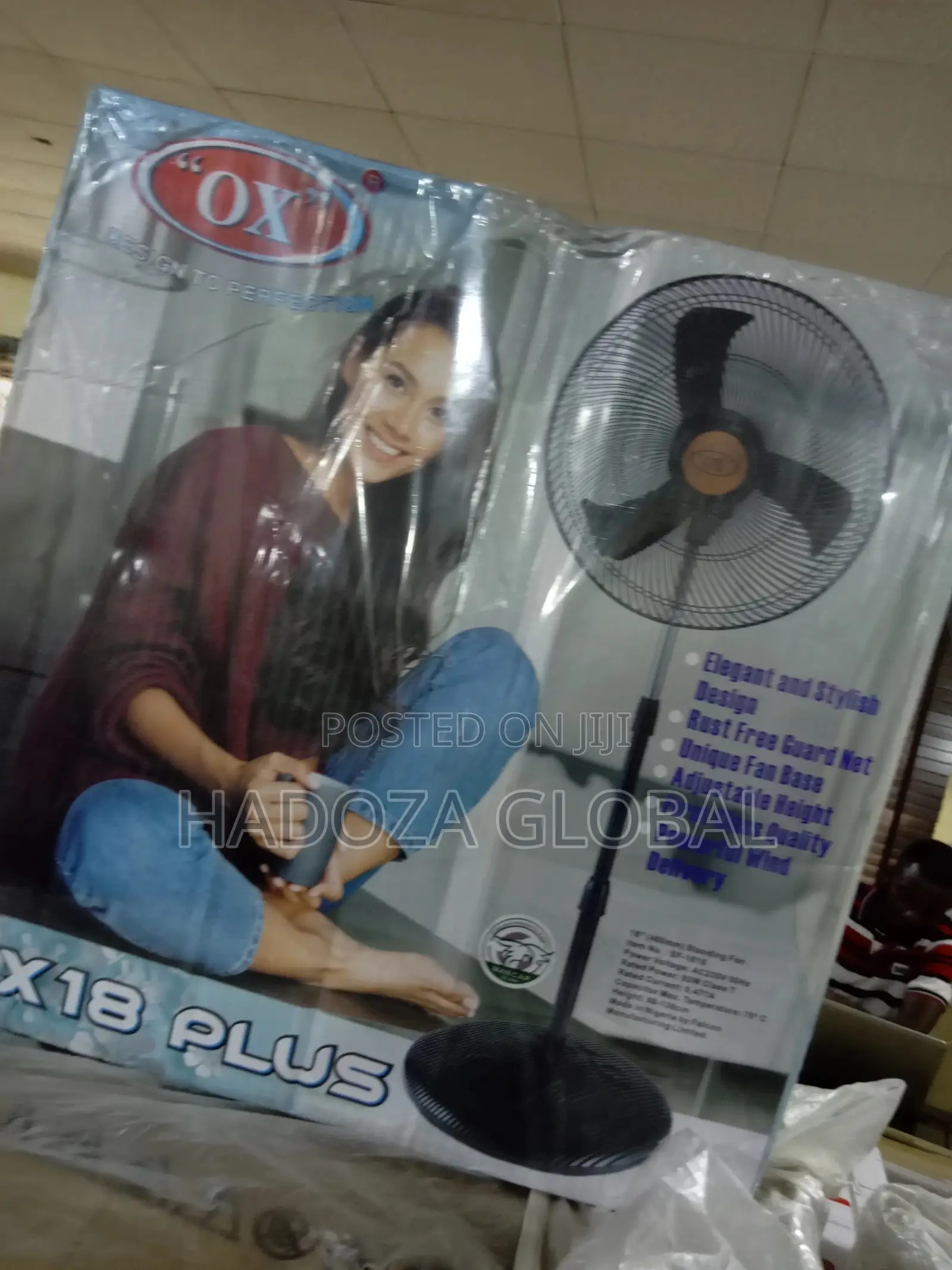 Quality OX Standing 18'' Inch Non Rechargeable Fan