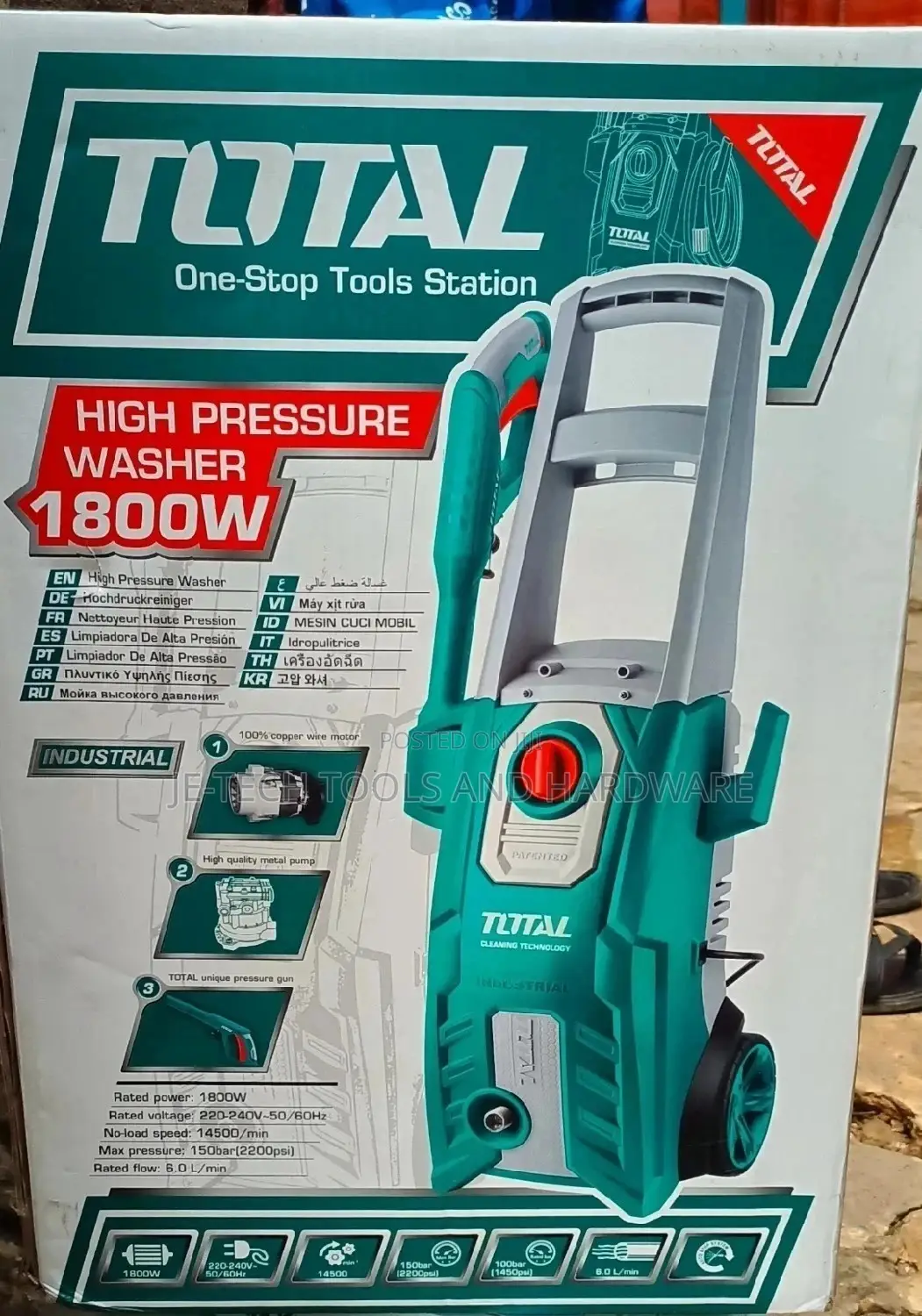 1800w High Pressure Washer