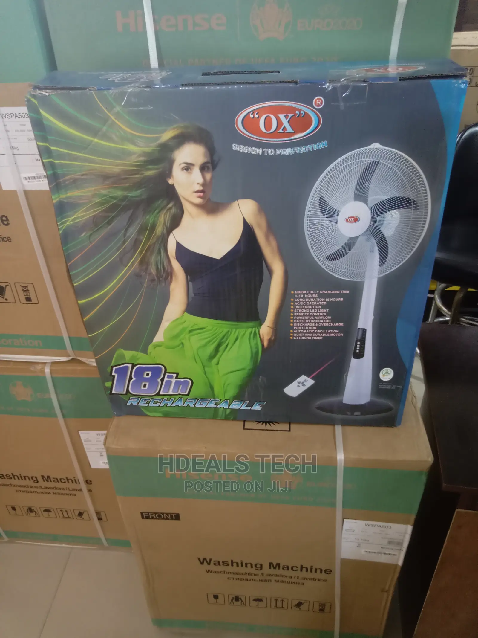 Rechargeable Ox 18 Inch Standing Fan