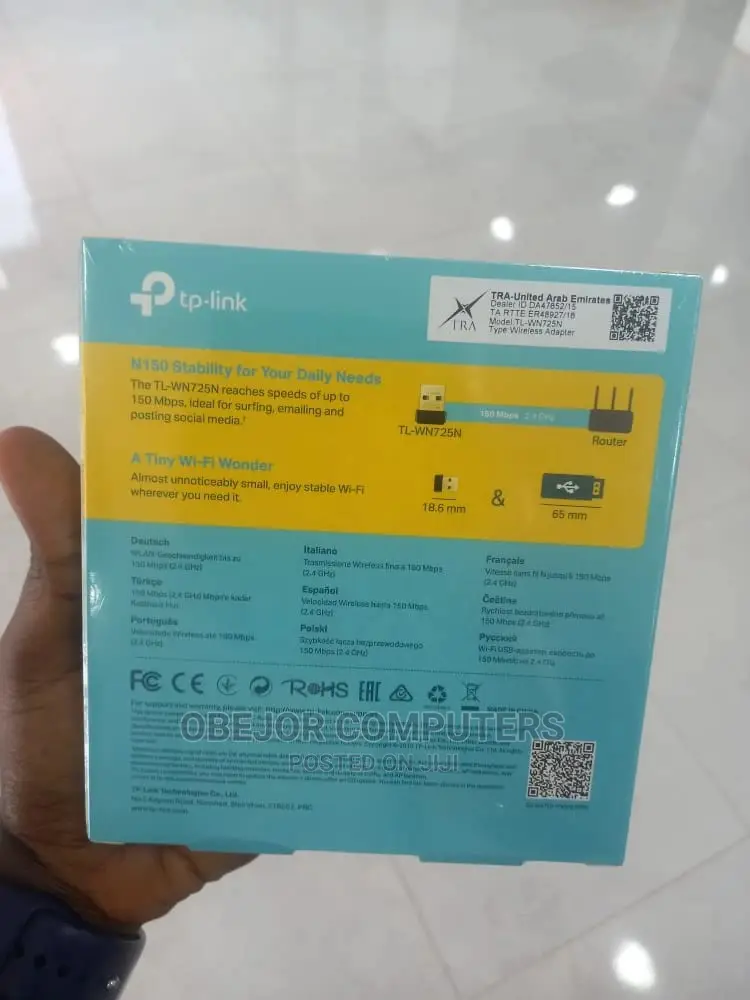 Tp-link Tl-wn725n 150 Mbps Wireless Nano Usb Adapter