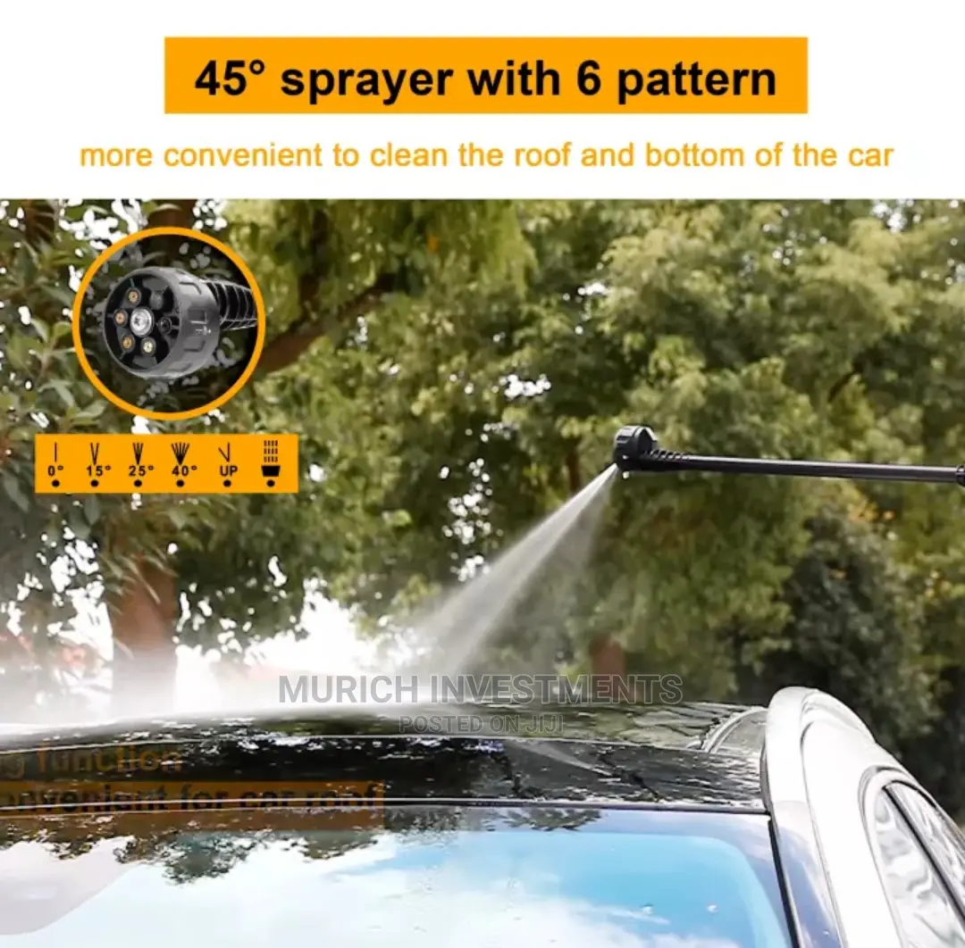 Cordless Lithium-ion Pressure Washer With 6pattern Spray Gun