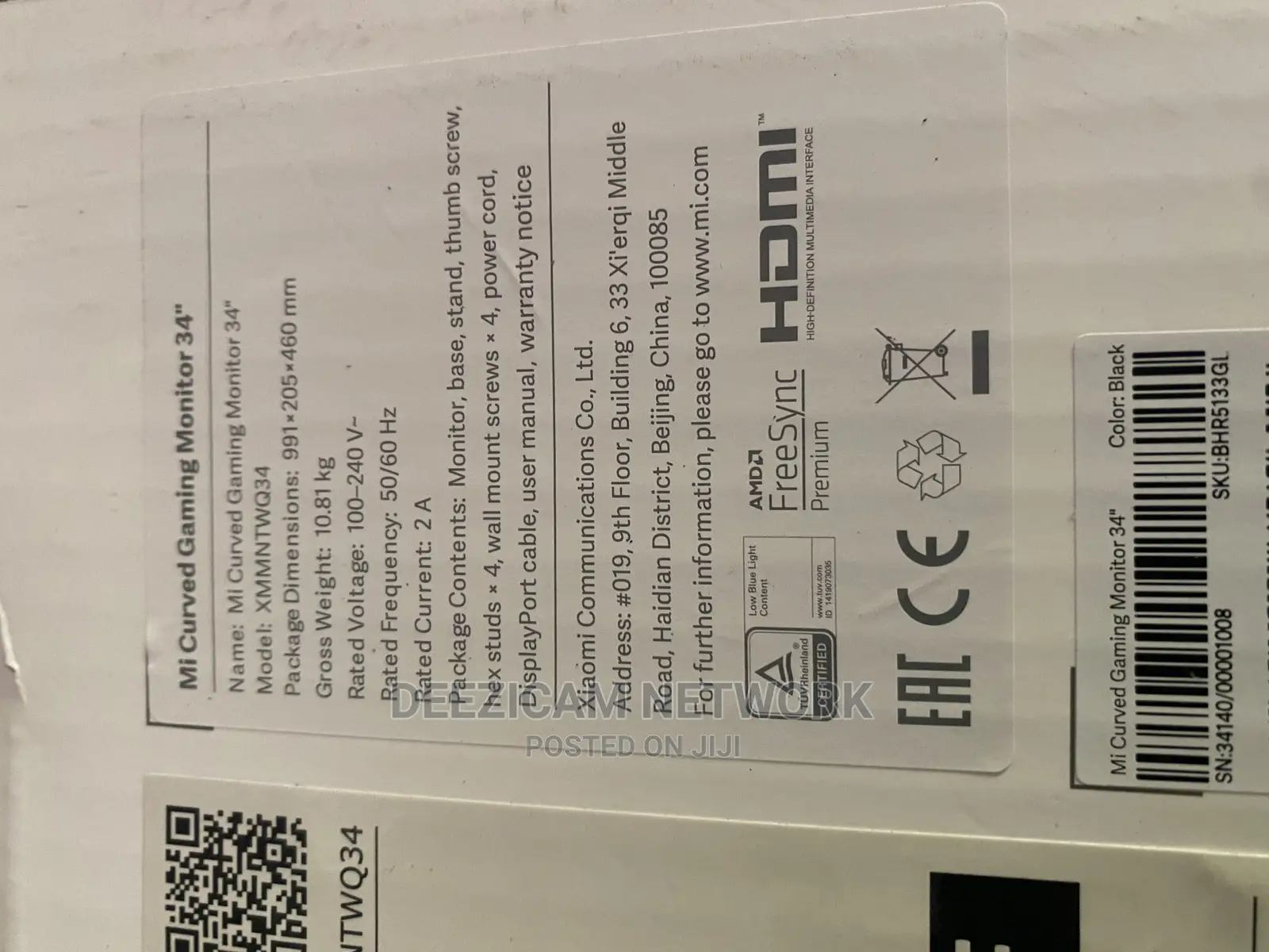 Mi 34’Inch Curved Gaming Monitor
