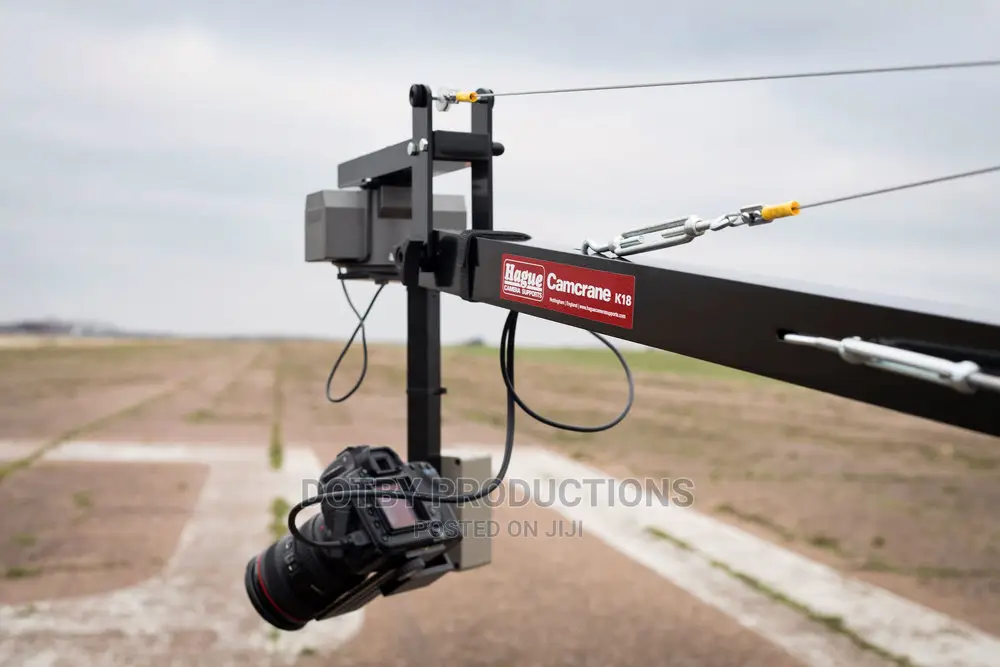 Camera Crane Jib With Pro Pan Tilt Power Head + Operator