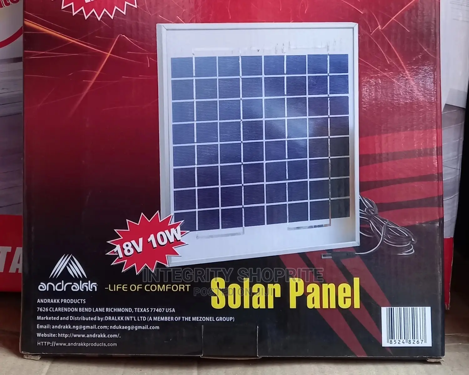 Andrakk Mini Solar Panel - ADK18V10W