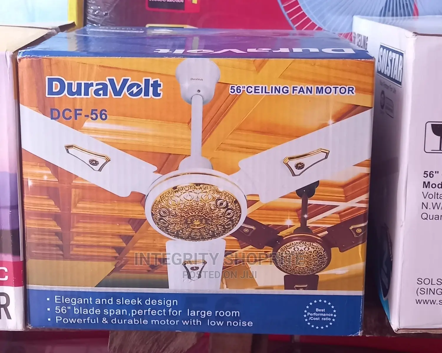 Duravolt Golden 56" Ceiling Fan With Blade
