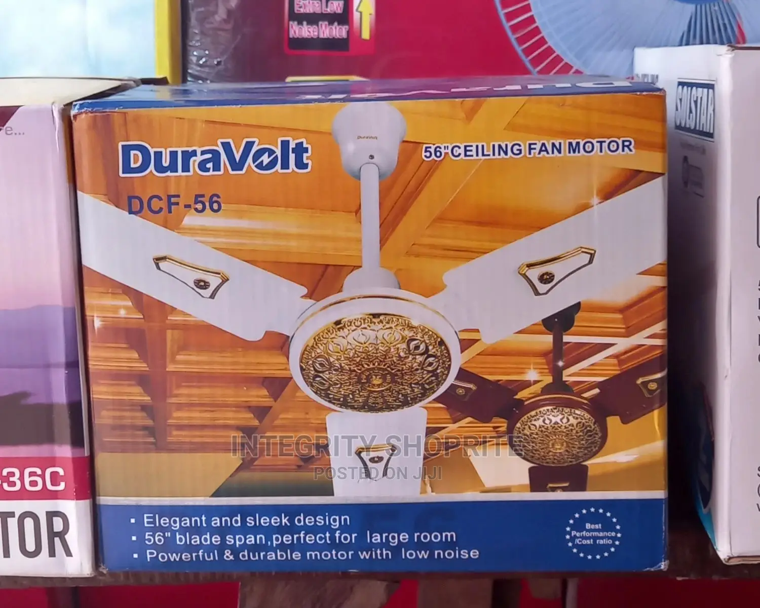 Duravolt Golden 56" Ceiling Fan With Blade