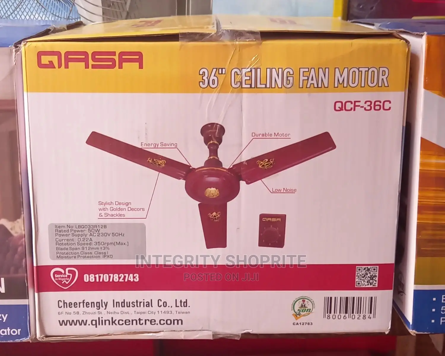 Qasa 36 Inches Ceiling Fan