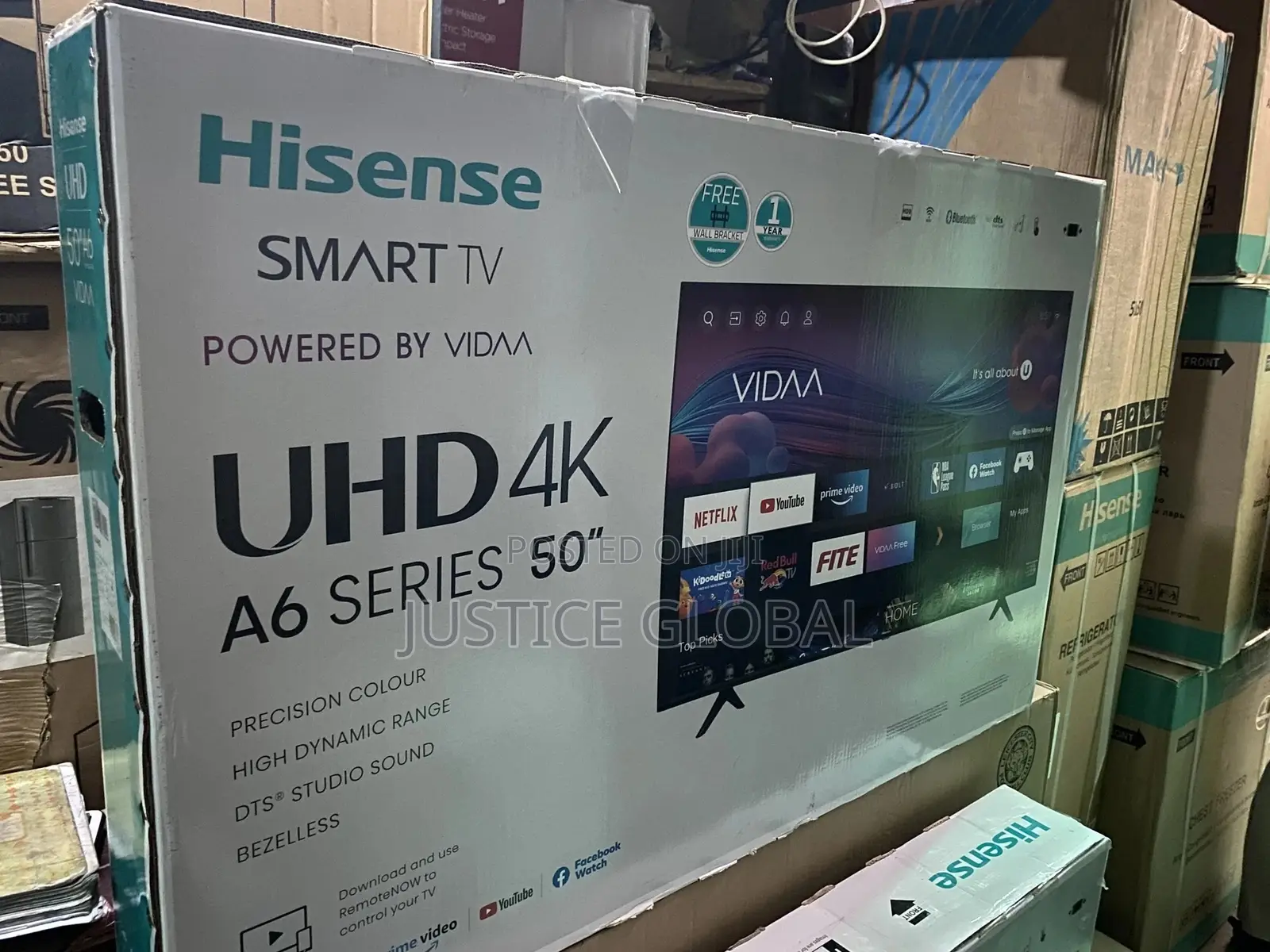 Hisense Smart Tv Powered By Vidaa Uhd4k A6 Series 50"