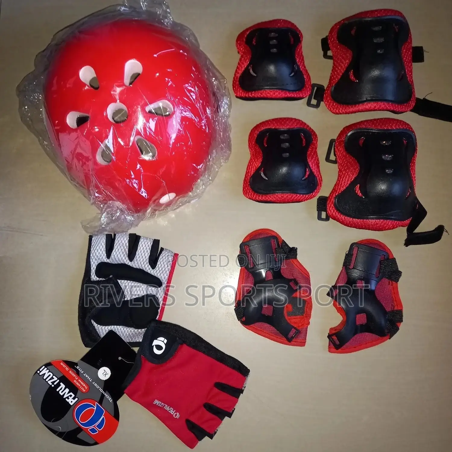 Kids Protection Gear Helmet, 2knee Pad, 2elbow Pad,2palm Pad