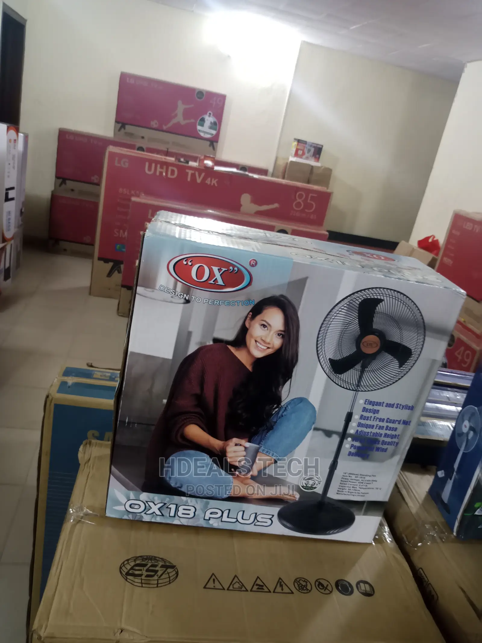 OX Non Rechargeable 18 Inches Standing Fan