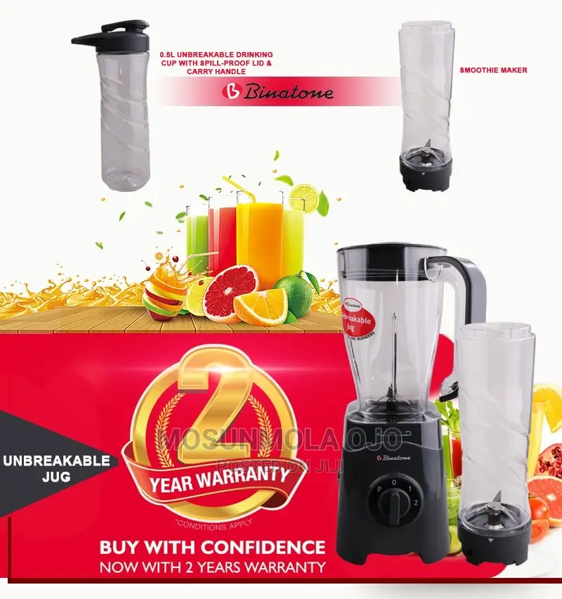 1.25 Litres Binatone BLS-360 Blender Smoothie Maker