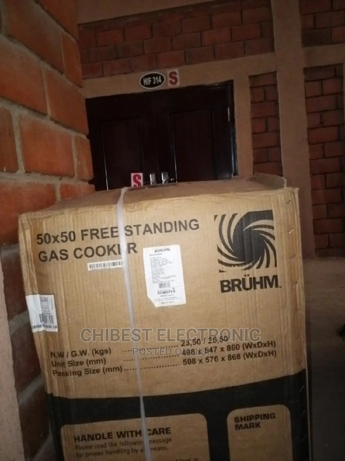 50*50 Free Standing Gas Cooker With Warranty Brand New