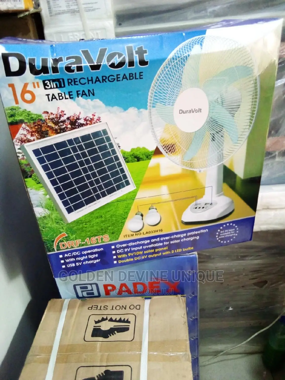 Rechargeable Ac /Dc Solar Fan