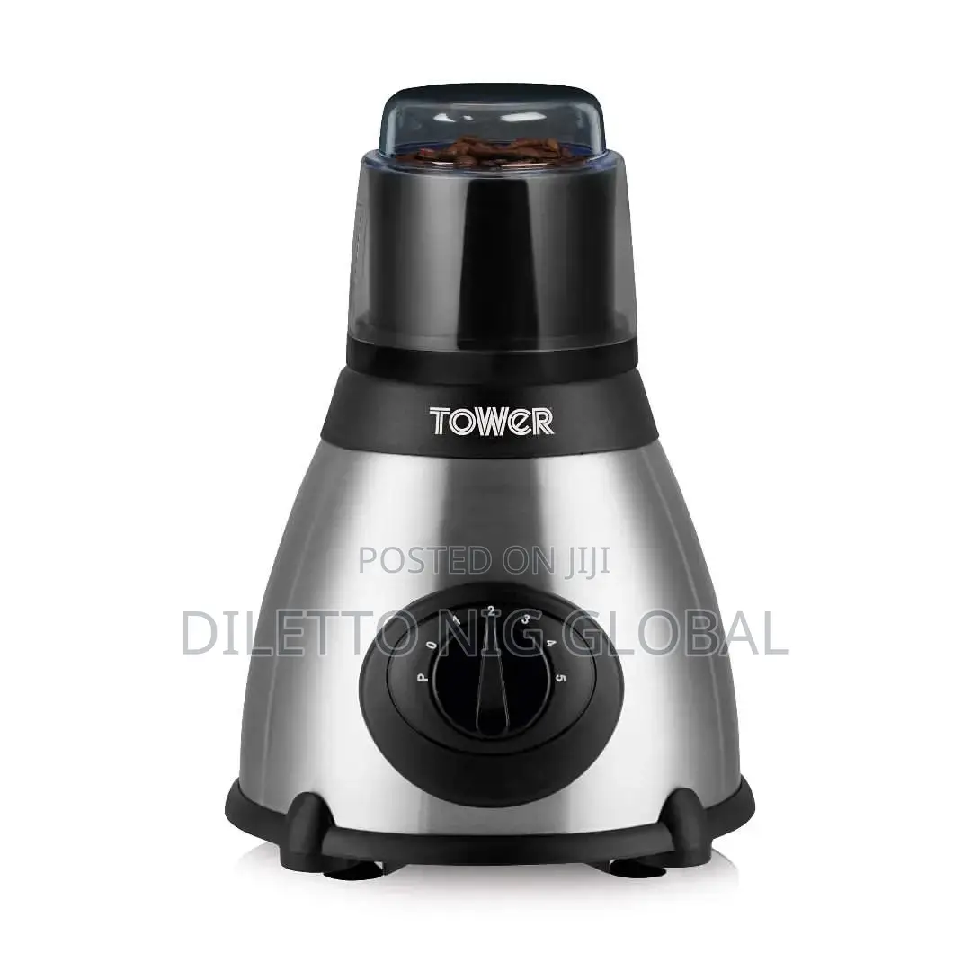Tower Glass Jar Blender With Grinder, Stainless Steel