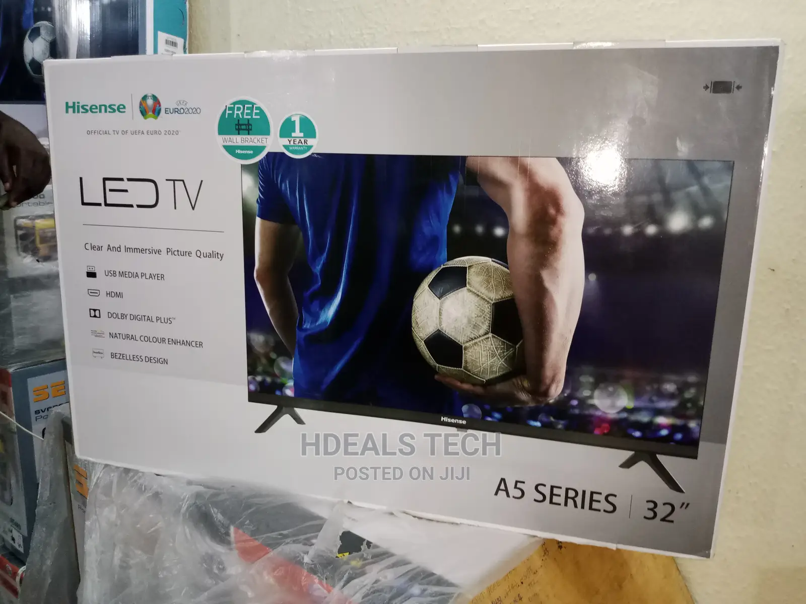 Hisense 32” Hd Led Tv + Free Wall Bracket Usb Movie