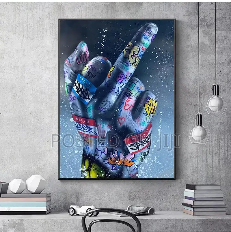 Middle Finger Gesture Street Art