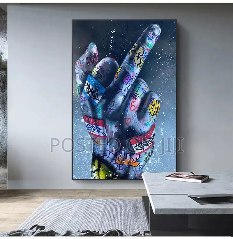 Middle Finger Gesture Street Art
