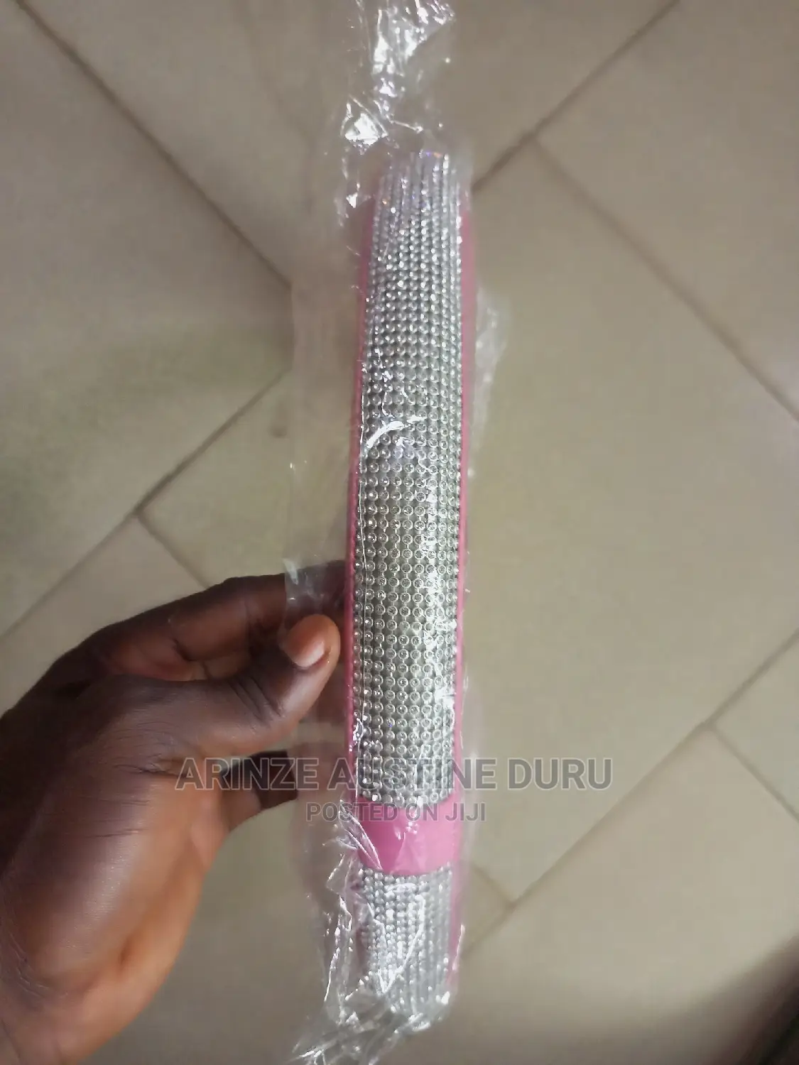 Stearing Wheel Cover Pink Blings