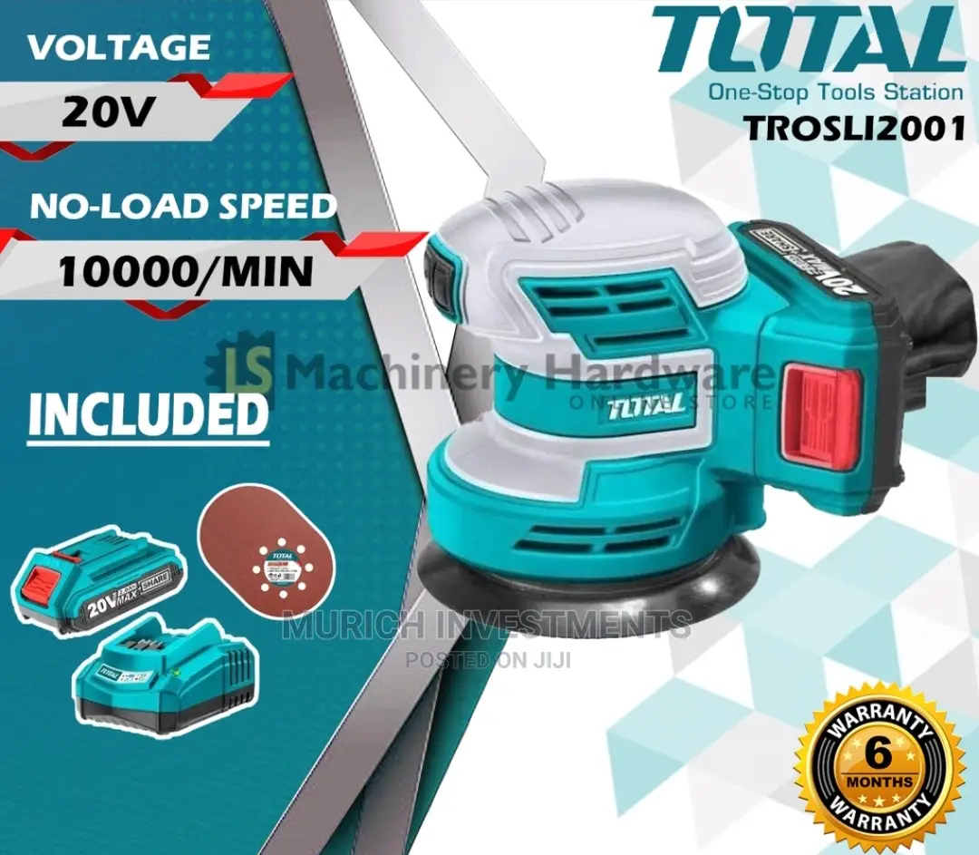 TOTAL Li-Ion Cordless Random Orbit Sander 5" TROSLI2001