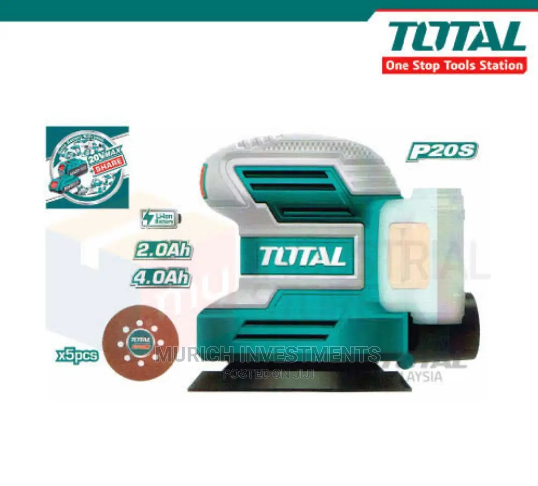 TOTAL Li-Ion Cordless Random Orbit Sander 5" TROSLI2001