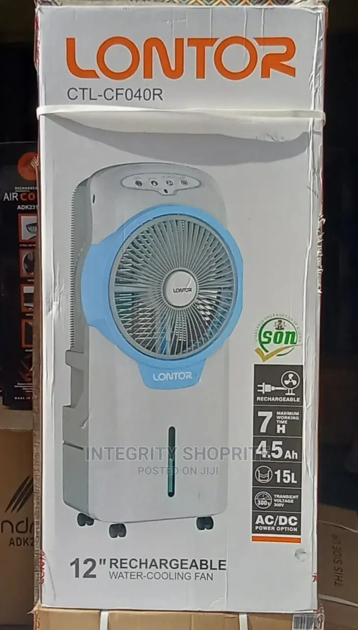 Lontor Rechargeable Air Cooler Water Fan With Remote