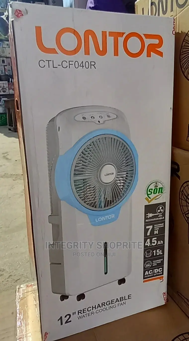 Lontor Rechargeable Air Cooler Water Fan With Remote