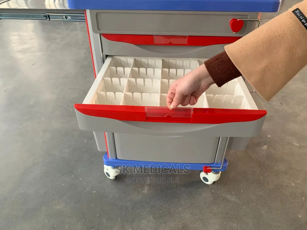 Emergency Trolley or Crash Cart or Anesthetic Trolley