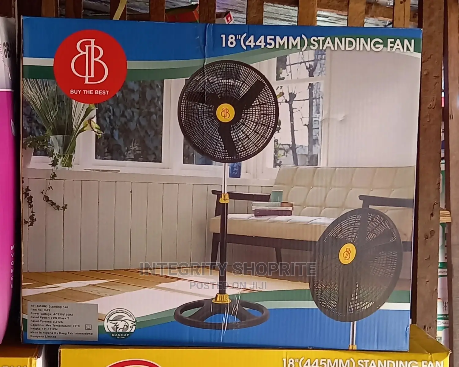 BB BB 18" Inch Standing Fan Ventilator- Big Coil