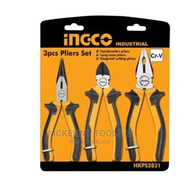 Ingco Industrial High Leverage CRV 3pcs Pliers Set - ( a-T