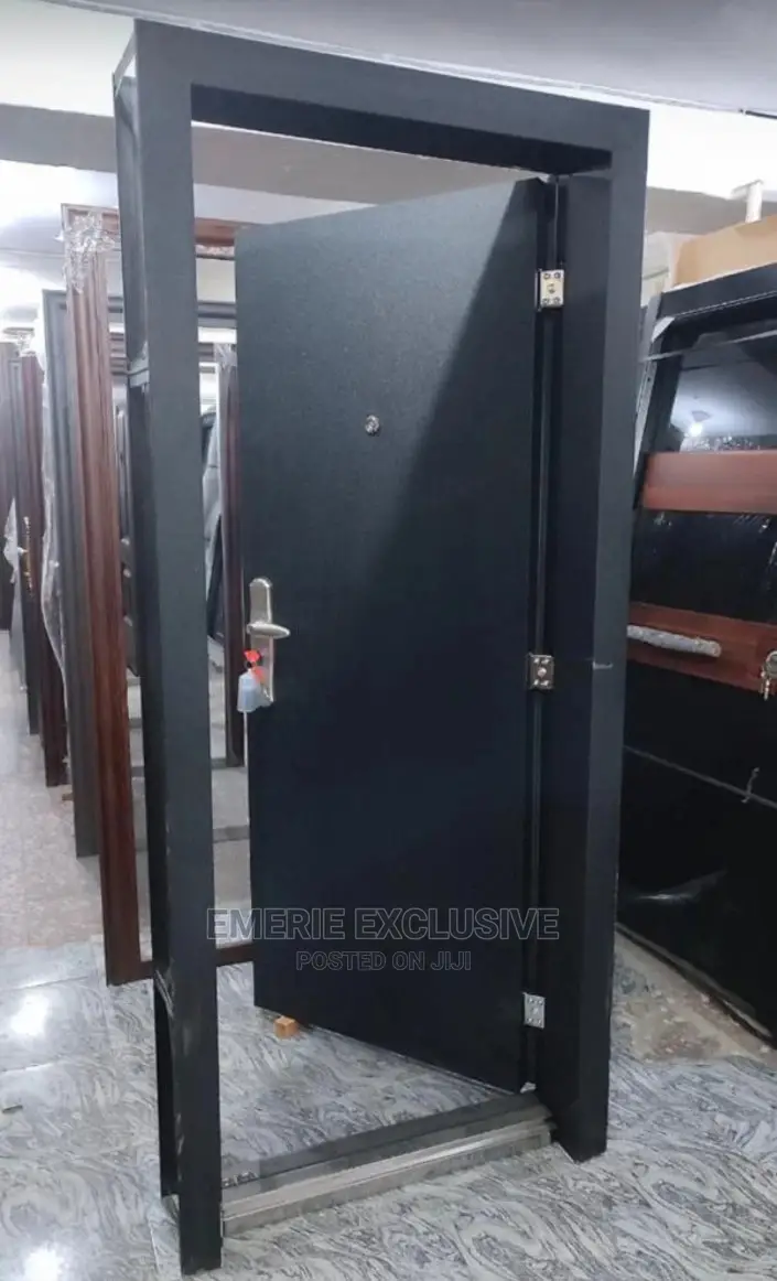 3ft: 9 Inches Frame Black Security Steel Door