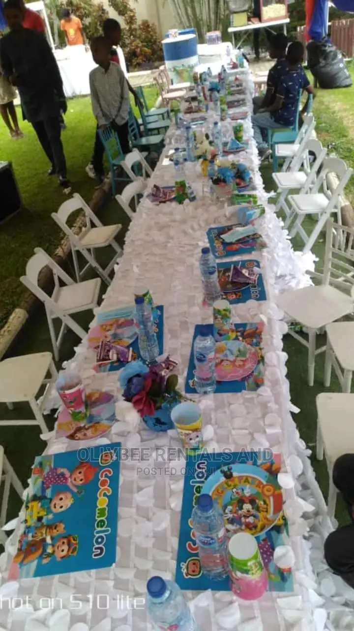 Rentals; Kids Chairs,Tables,Dj Service, Games,Decor Props