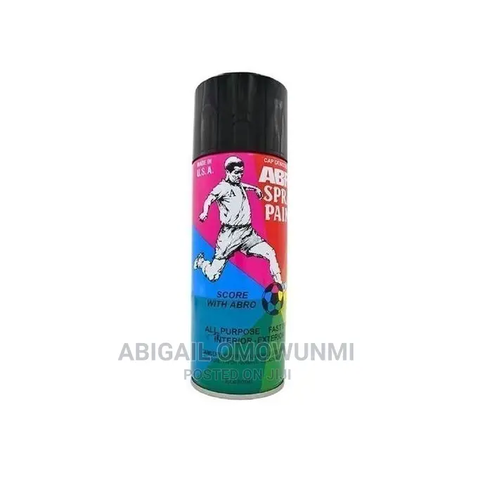 Abro Black Gloss Spray Paint - BLACK