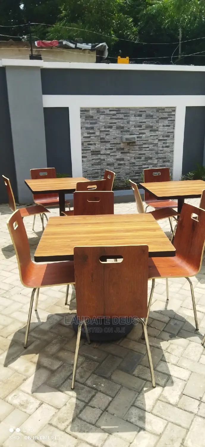 Pure Wooden Restaurant/Bar Table With 4 Seaters