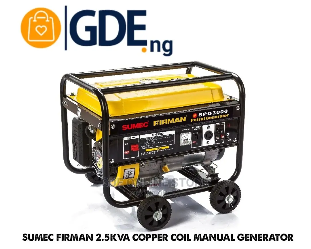 Sumec Firman 2.5kva 100% Full Copper Coil Manual Generator.
