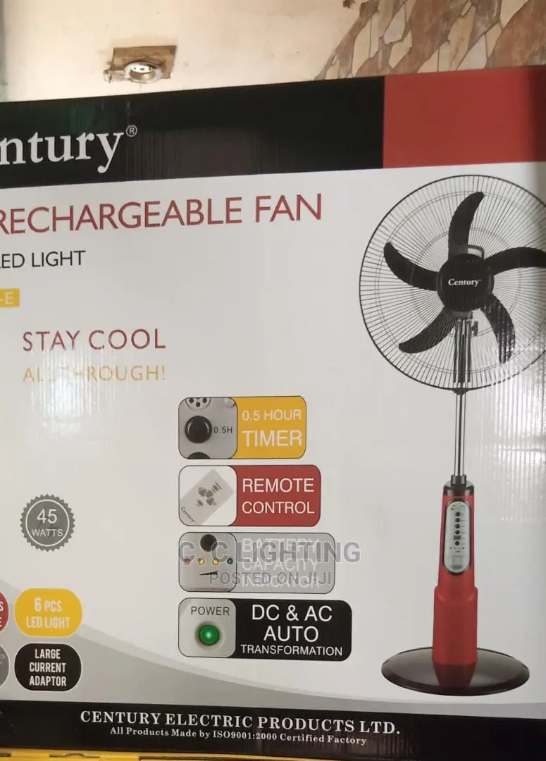 16 Inches Standing Fan Rechargeable