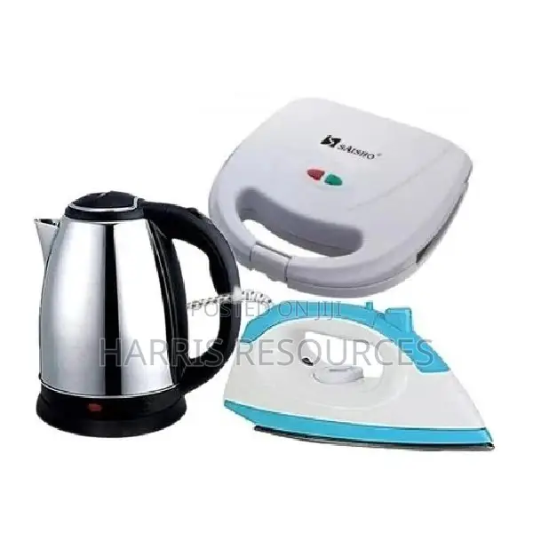 Electric Jug + Sandwich Maker + Electric Pressing Iron