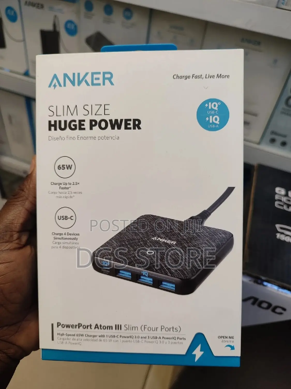 Anker Silm Size Huge Power 65w Power Port Atom LLL Charger