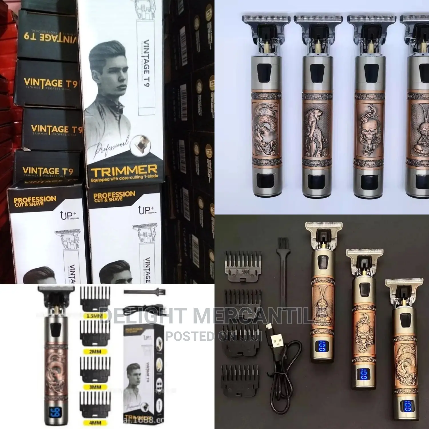 Vintage T9 Rechargeable Digital Cordles Hair Trimmer Clipper