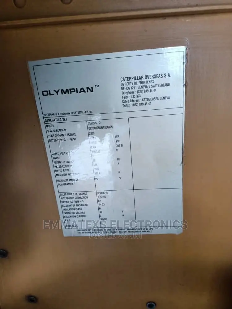 250kva Mantrac Cat Uk Perkins
